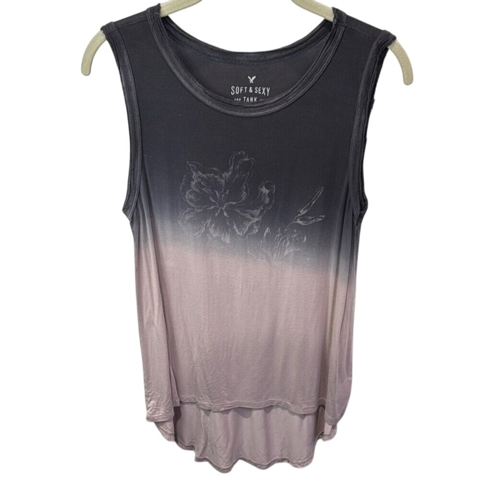 American Eagle Soft & Sexy Tank Top Ombre Floral Sleeveless XS